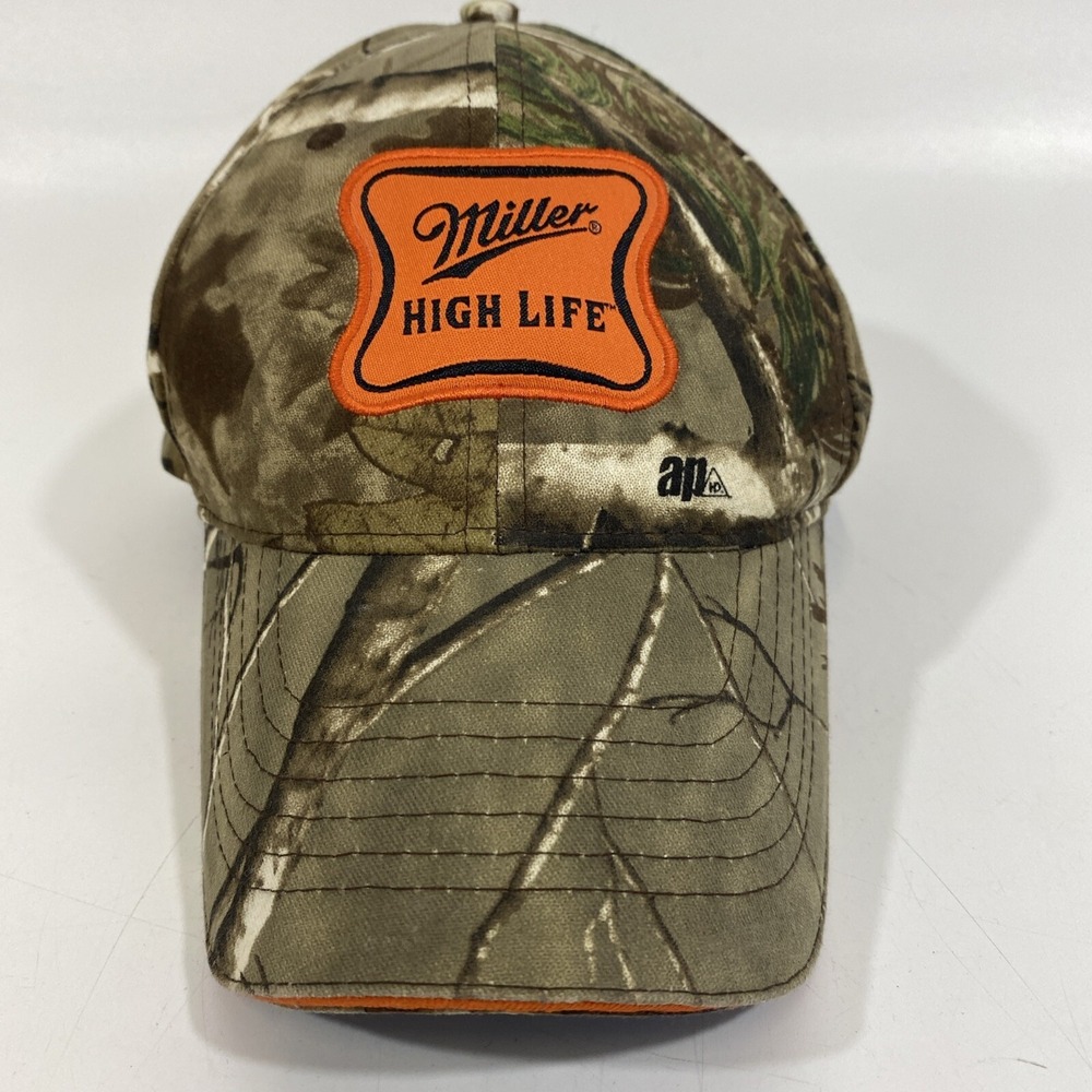 Miller High Life Beer Camouflage K-Products Baseball Hat Cap Adjust Snap Back
